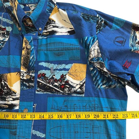 Vintage Kahala Hawaiian Islands America’s Cup Camp Shirt Large - Picture 4 of 7